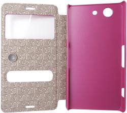 Husa tip carte roz (cu decupaj frontal) pentru Sony Xperia Z3 Compact