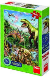 Dino Lumea dinozaurilor neon - 100 piese (394155)