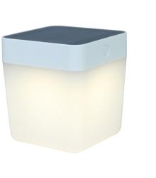LUTEC 6908001331 | Table-Cube Lutec hordozható, asztali lámpa fényerőszabályzós érintőkapcsoló napelemes/szolár, szabályozható fényerő 1x LED 100lm 3000K IP44 fehér, opál (6908001331)