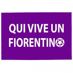 Színes lábtörlő - Fiorentina szurkolóknak Qui vive un Fiorentino felirattal