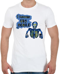 printfashion Csontváz Póló - Férfi póló - Fehér (1233313)