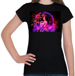 printfashion fantasy portré - Női póló - Fekete (1296476)