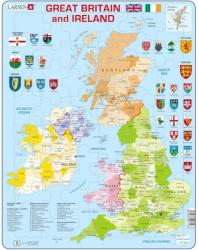 Larsen Harta Politica a Marii Britanii si Irlandei (EN) - 48 piese (LRK18)