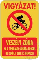  Kerékpáros figyelmeztető matrica