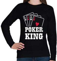 printfashion Póker king - Női pulóver - Fekete (1304355)
