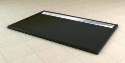 SanSwiss Cadita dus SanSwiss ILA WIA 90x160xH3.5 cm marmura sintetica neagra, capac crom (WIA9016050154)