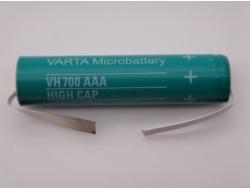 VARTA Acumulator industrial Varta VH 700 AAA Ni-Mh 1.2V 730Mah 55171 cu lamele Baterie reincarcabila
