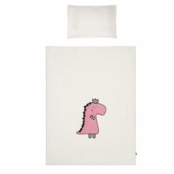 Belisima 3-részes ágyneműgarnitúra Belisima Dino 3D 100/135 krémszínű-rózsaszín