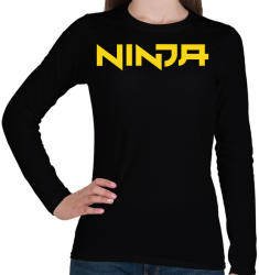 printfashion Ninja - Yellow - Női hosszú ujjú póló - Fekete (1308462)