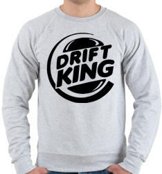 printfashion Drift King - Férfi pulóver - Sport szürke (1308989)