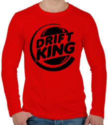 printfashion Drift King - Férfi hosszú ujjú póló - Piros (1308979)