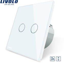 LIVOLO Intrerupator draperie wireless cu touch Livolo din sticla