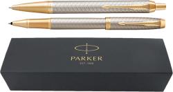 Parker Set pix+roller Parker IM Royal Premium argintiu cu accesorii aurii (PAR-SETPRIMRP3)