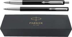Parker Set pix+roller Parker Vector Royal negru cu accesorii cromate (PAR-SETPRVECROY2)