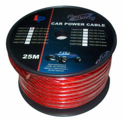 Peiying Cablu putere cupru 6GA (7.8mm/13.29mm2) 25m rosu (KAB0703A)