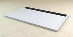 SanSwiss Cadita dus SanSwiss ILA WIA, 80 x 100 cm slim din marmura compozita alb, negru (WIA801000604)