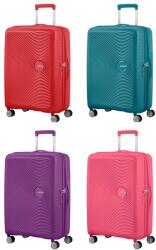 American Tourister SOUNDBOX 2019 bővíthető négykerekű közepes bőrönd 32G*002