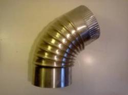  Alu Füstcső könyök 130 mm 45° (ALkö13045-) - meleget