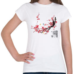 printfashion szilvavirág - Női póló - Fehér (1316858)