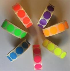 Etikett, 20 mm kör, 1000 etikett/tekercs, fluo piros (ISCK20P) - iroda24