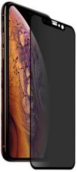 Temp-glass006236 Apple iPhone X / XS teljes lefedettséget betekintés elleni karcálló, ütésálló kijelzővédő üvegfólia fekete kerettel, tempered glass, törlőkendővel (Temp-glass006236)