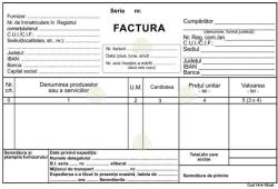 Factura A6, 3 exemplare, autocopiativ, carnet 50 seturi, cu TVA (TIP240)