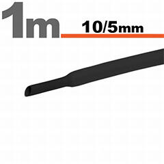  Zsugorcső (10 mm - 5 mm) - fekete (11023F)