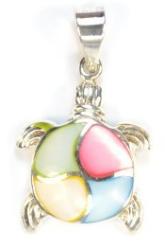  Ezüst medál kagylóval. Teknős