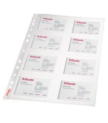 ESSELTE Folie protectie A4 pentru carti de vizita, 105 microni, 10 buc/set, ESSELTE (ES78930)
