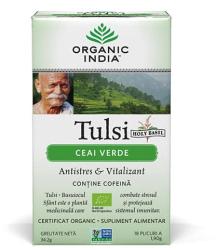 Organic India Ceai Verde Tulsi (Busuioc Sfant), Antistres Natural & Vitalizant, 18 plicuri, Organic India