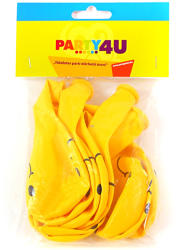 Party4U Smiley mintás lufi 30 cm 10 db
