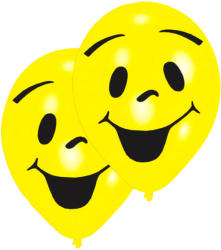 Amscan 995779 Smile mintás lufi 25,4 cm 8 db