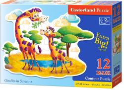 Castorland Giraffes in Savanna 12 piese (120178)