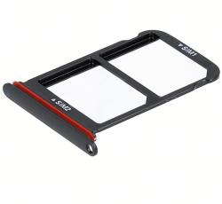 tel-szalk-010519 Huawei P30 fekete SIM kártya tálca (2 SIM kártyás telefonokhoz) (tel-szalk-010519)