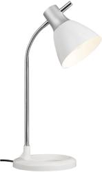 Brilliant 92762/05 | Jan Brilliant asztali lámpa 52cm kapcsoló elforgatható alkatrészek 1x E27 ezüst, fehér (92762/05)