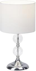 Brilliant 94861/05 | Rom Brilliant asztali lámpa 38cm vezeték kapcsoló 1x E27 króm, fehér (94861/05)