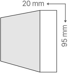 ANRO Sima léc 2 cm x 9.5 cm - natúr (Sima léc (2 cm x 9.5 cm))