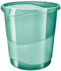 ESSELTE Papírkosár, 14 liter, ESSELTE "Colour` Ice", áttetsző zöld (E626290)