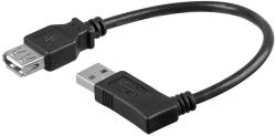 Goobay Cablu prelungitor USB 2.0 HI-SPEED 15cm USB A tata 90 grade dreapta la USB A mama drept Goobay (95701)