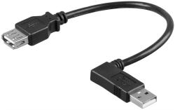 Goobay Cablu prelungitor USB 2.0 HI-SPEED 15cm USB A tata 90 grade stanga la USB A mama drept Goobay (95704)