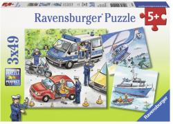 Ravensburger Politie 3x49 piese (09221) Puzzle