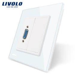 LIVOLO Priza simpla VGA(mama)cu panou sticla marca Livolo (VL-C791VG1-11)