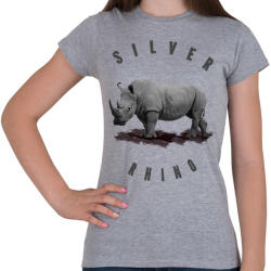 printfashion SLIVER RHINO - Női póló - Sport szürke (1340028)