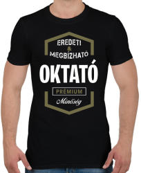 printfashion Oktató prémium minőség - Férfi póló - Fekete (1435069)