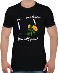 printfashion Tovább fogsz fejlődni - Férfi póló - Fekete (1362961)