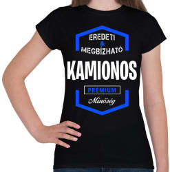 printfashion Kamionos prémium minőség - Női póló - Fekete (1431104)