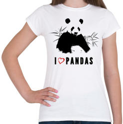 printfashion I LOVE PANDAS - Női póló - Fehér (1361669)