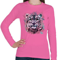 printfashion leopard absztrakt - Női hosszú ujjú póló - Rózsaszín (1422721)