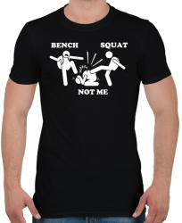 printfashion Bench - squat - not me - Férfi póló - Fekete (1356033)