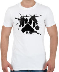 printfashion Farkas talp - Férfi póló - Fehér (1435832)